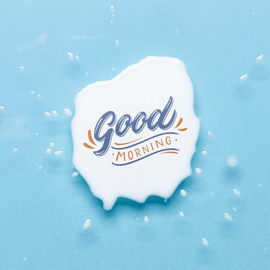 Free Mock-Up Good Morning Message Psd