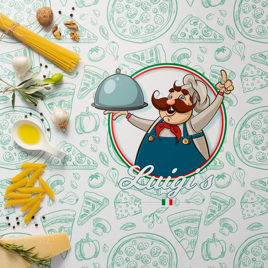 Free Mock-Up Ingredients For Italian Dish Psd