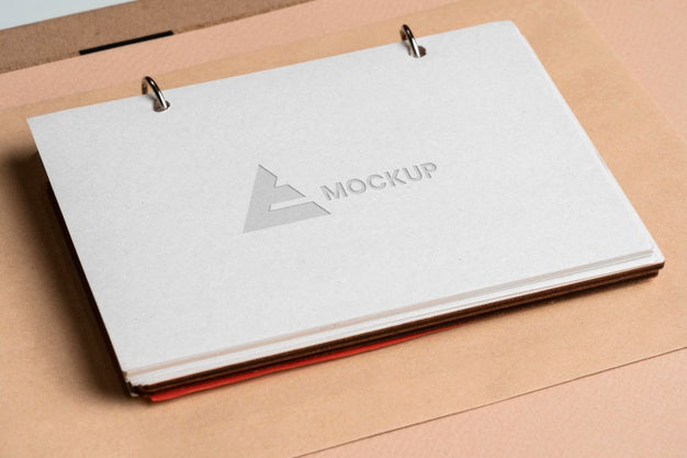 Free Mock-Up Logo Design Business On White Document Psd