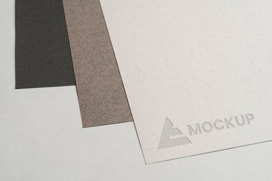 Free Mock-Up Logo Design Business On White Document Psd