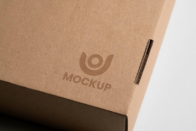 Free Mock-Up Logo Design On Cardbox Psd