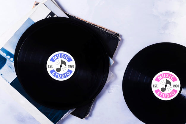 Free Mock-Up Music Vinyl Psd