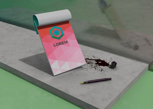 Free Mock-Up Notepad Identity Business Paper And Ink Psd