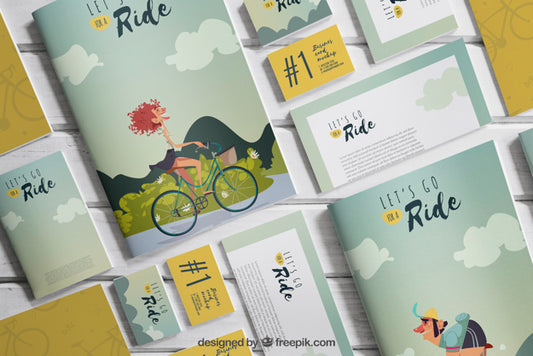 Free Mock Up Of Booklets And Business Cards Psd