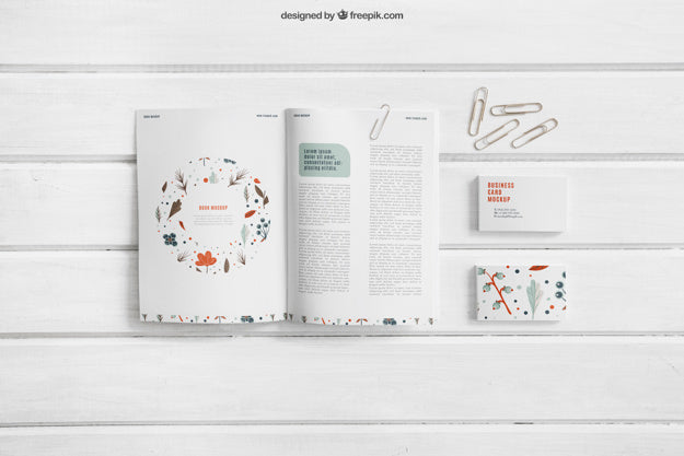Free Mock Up Of Brochure And Business Cards Psd