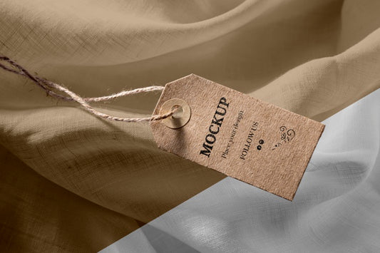 Free Mock-Up Of Clothing Labels On Soft Fabric Psd