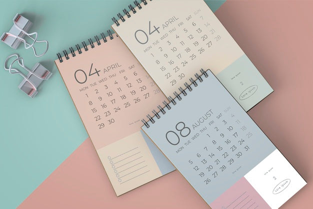 Free Mock Up Of Hand Drawn Calendar Psd