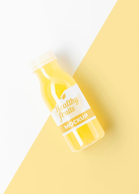 Free Mock-Up Of Smoothie With Healthy Lemon Fruit Psd