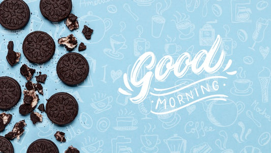 Free Mock-Up Oreo Cookies On Table Psd