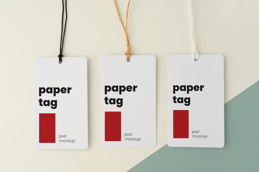 Free Mock-Up Paper Tags Composition Psd