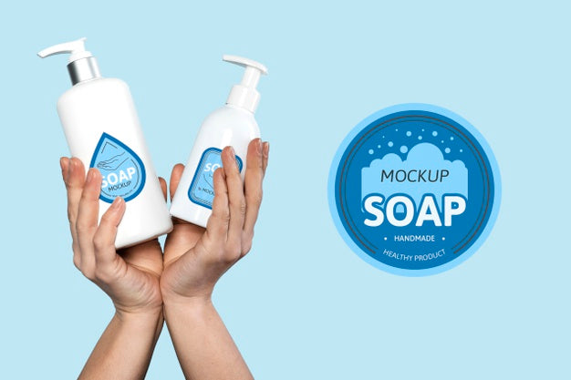 Free Mock Up Soap For Washing Hands Psd