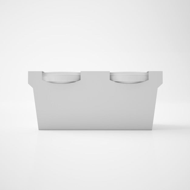 Free Mock Up Template Plastic Tub Bucket Container Psd