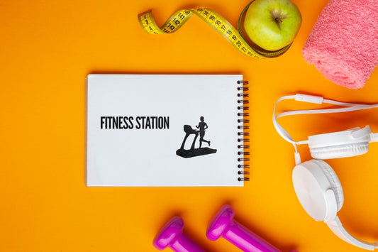 Free Mock-Up With Fitness Class Equipment Psd