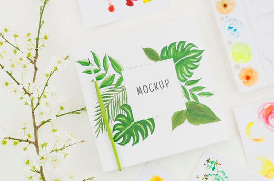 Free Mock-Up With Realistic Draw On Paper Sheet Psd
