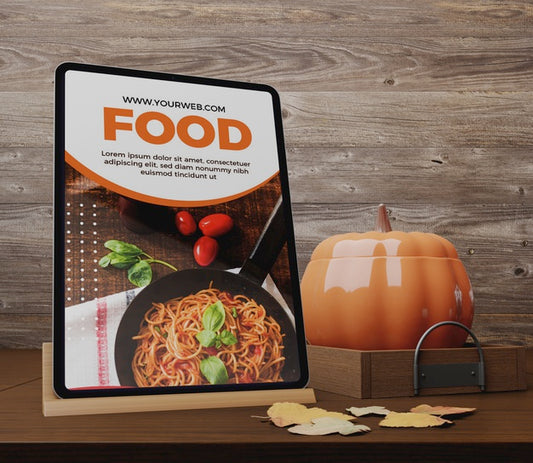 Free Mock-Up With Thanksgiving Day Concept Psd