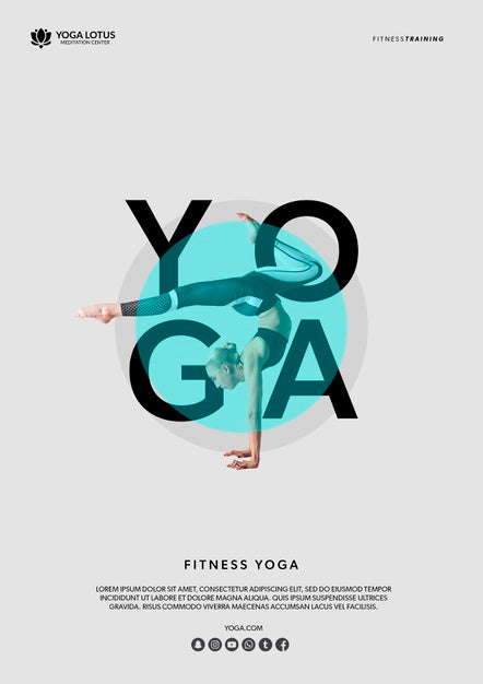 Free Mock-Up Woman In Yoga Position Psd