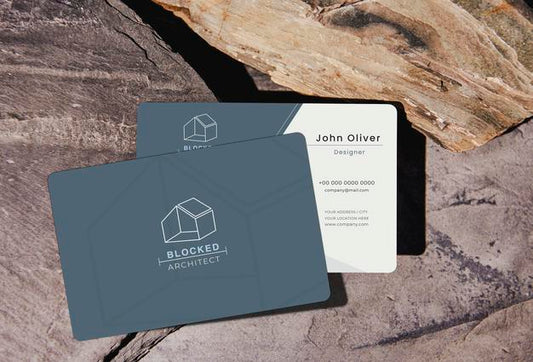 Free Mockup Business Card With Sunlight Shadow Psd