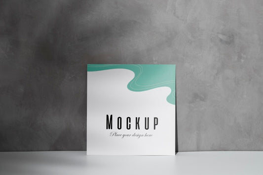 Free Mockup Card Leaning On The Wall Psd