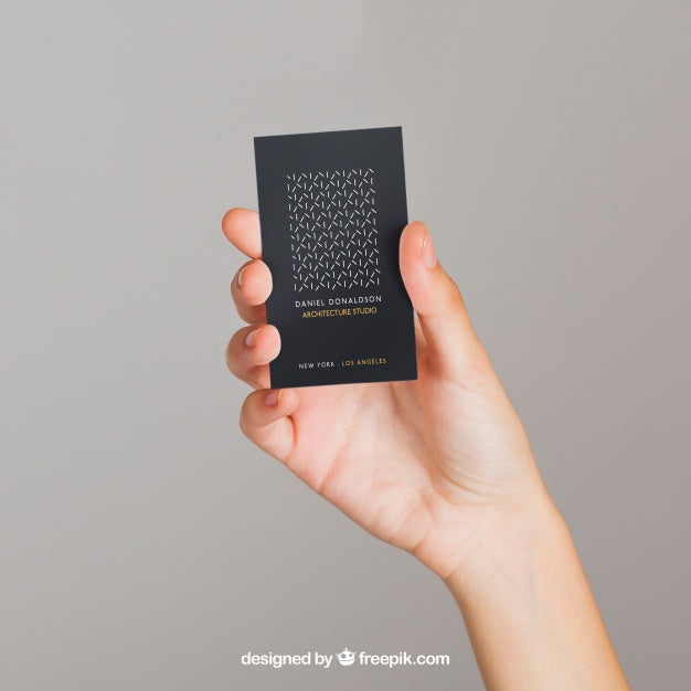 Free Mockup Concept Of Dark Business Card Psd