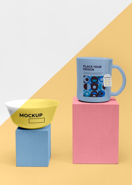 Free Mockup Cups Of Tea Psd