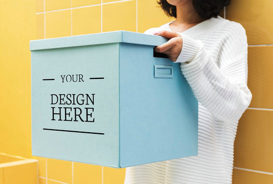 Free Mockup Design Space On Paper Box Psd