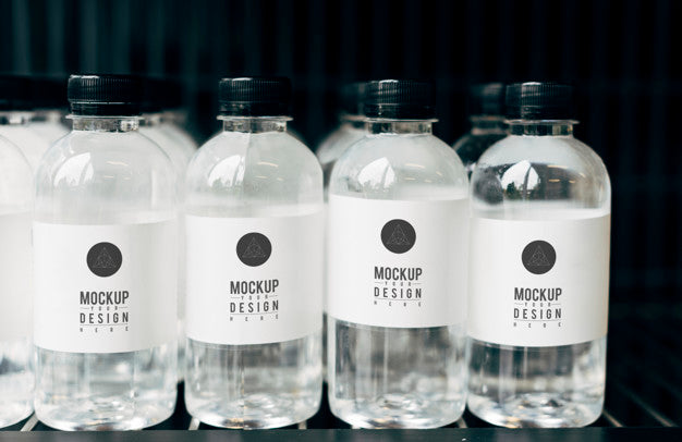 Free Mockup For Mineral Water Bottles Psd