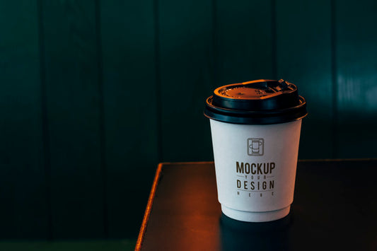 Free Mockup Of A Disposable Coffee Cup Psd