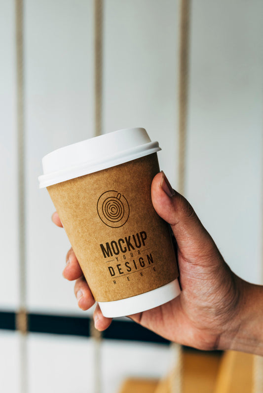 Free Mockup Of A Disposable Coffee Cup Psd
