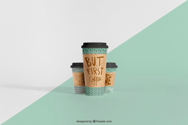 Free Mockup Of Coffee Cups Psd