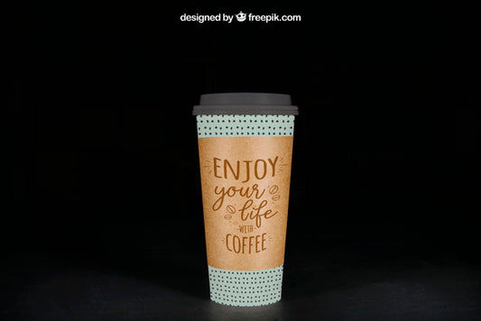 Free Mockup Of Large Coffee Cup Psd