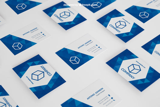 Free Mockup Of Many Business Cards Psd