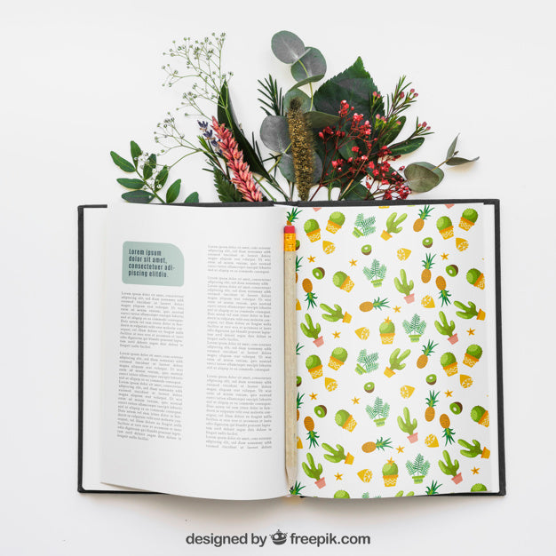 Free Mockup Of Open Book Psd