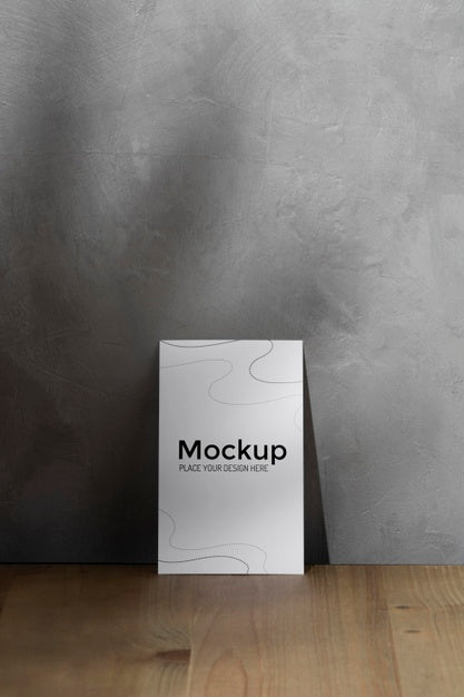 Free Mockup Poster Leaning On The Wall With Shadows Psd