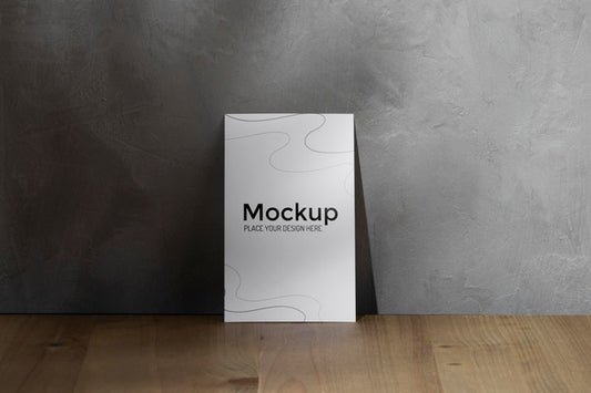 Free Mockup Poster Leaning On The Wall With Shadows Psd