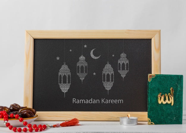 Free Mockup With Ramadan Concept Psd