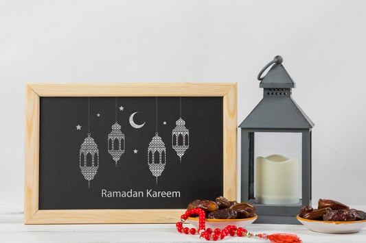 Free Mockup With Ramadan Concept Psd