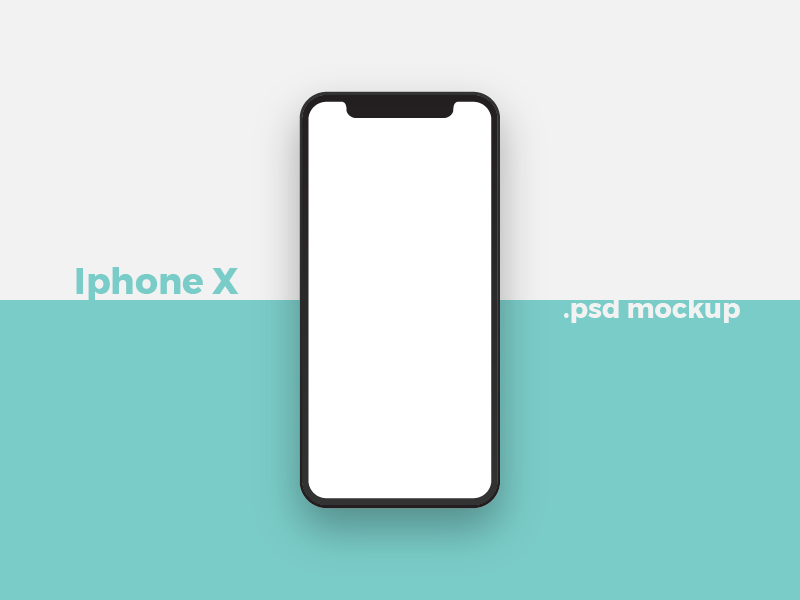 Free Clean and Flat iPhone X Mockup