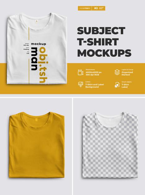Free Mockups Front T-Shirts. Psd