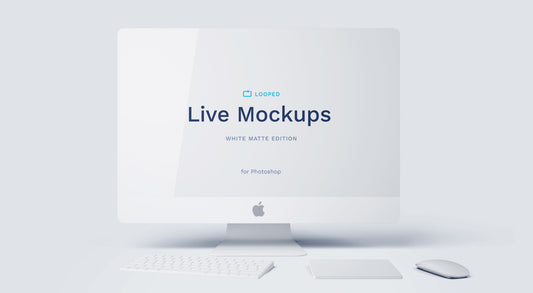 Free 8 White Matte Apple Devices Mockups