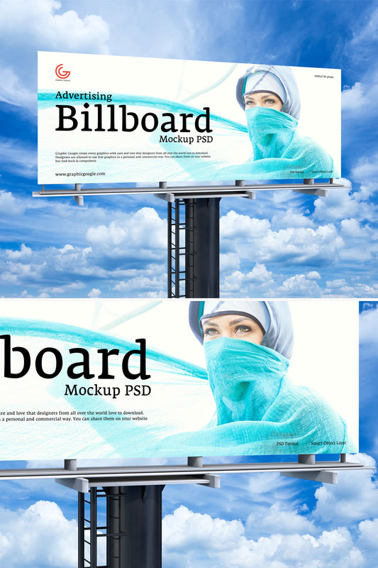 Free Modern Advertising Billboard Mockup Psd