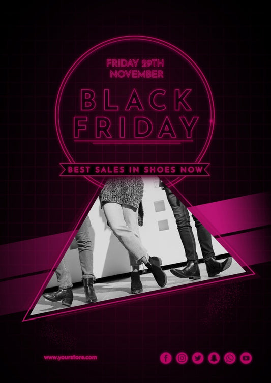 Free Modern Black Friday Cover Mockup Psd