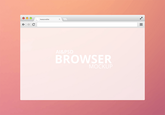 Free Modern Browser Psd Mockup