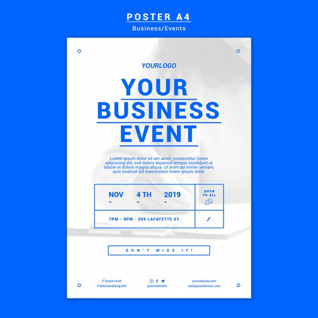 Free Modern Business Poster Template Psd – CreativeBooster