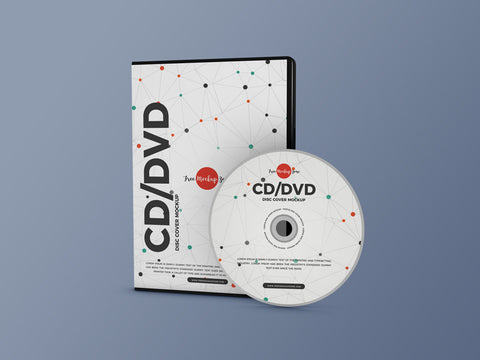 Free Modern Cd / Dvd Disc Cover Mockup Psd 2018