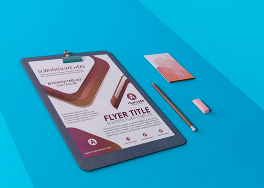 Free Modern Design Template For Mock-Up Flyers And Cards Psd