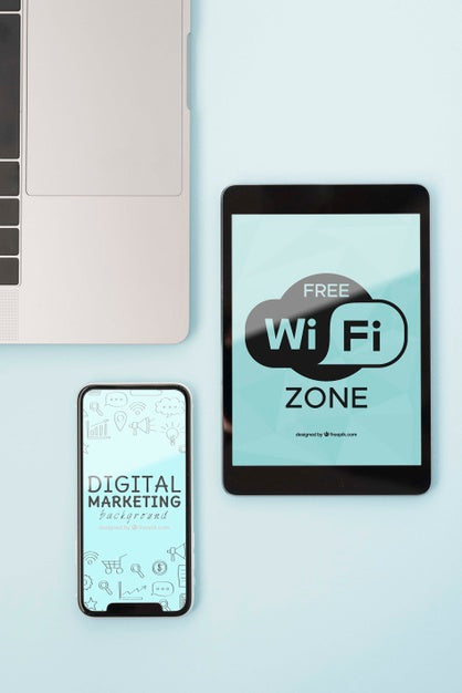 Free Modern Devices With Wifi Connection Psd