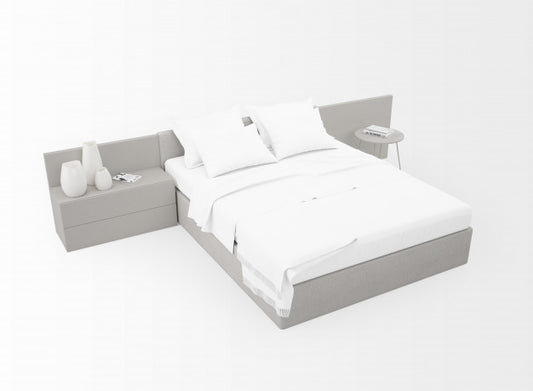 Free Modern Double Bed Mockup Isolated Psd