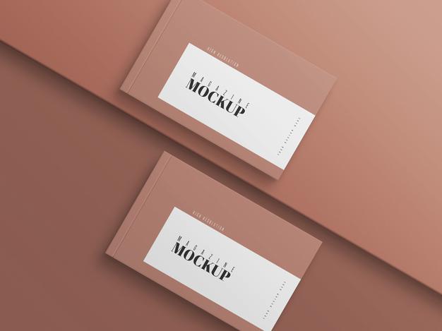 Free Modern Double Magazine Mockup Psd