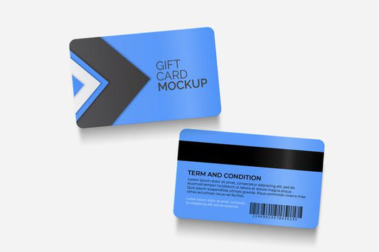 Free Modern Gift Card Front And Back Mockup Psd