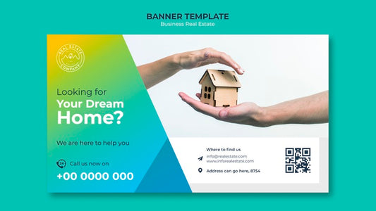 Free Modern Real Estate Banner Template Psd